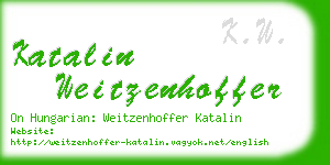 katalin weitzenhoffer business card